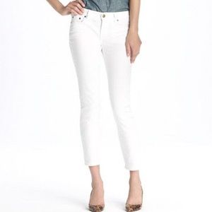 Jcrew skinny white crop jeans
